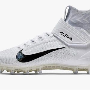 Nike Alpha Menace Elite 2 Flyknit Football Cleats AO3374-101 Mens White